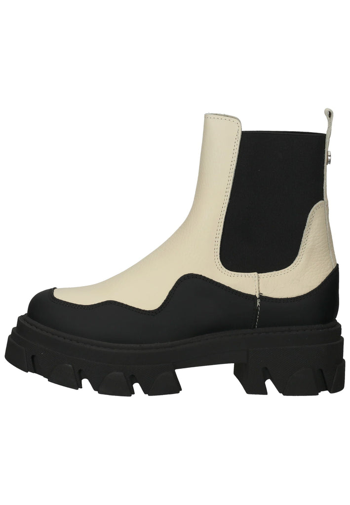Steve Madden Stiefelette Leder/Textil Schwarz/Beige - surf4shoes