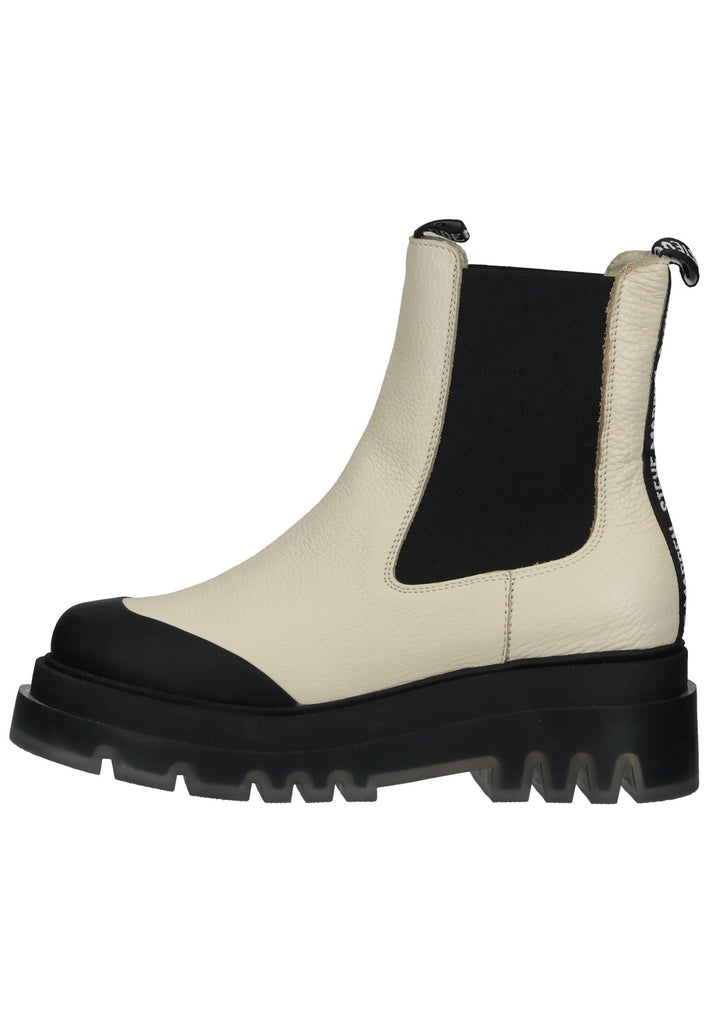 Steve Madden Stiefelette Leder Weiß/Schwarz - surf4shoes