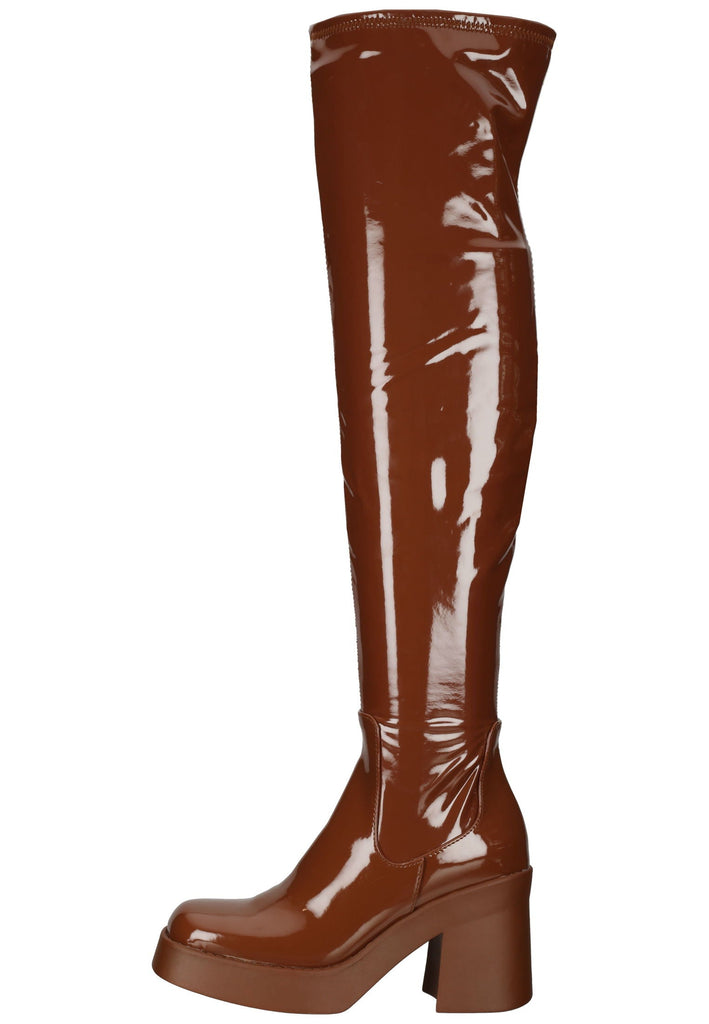 Steve Madden Stiefel Lederimitat Cognac - surf4shoes