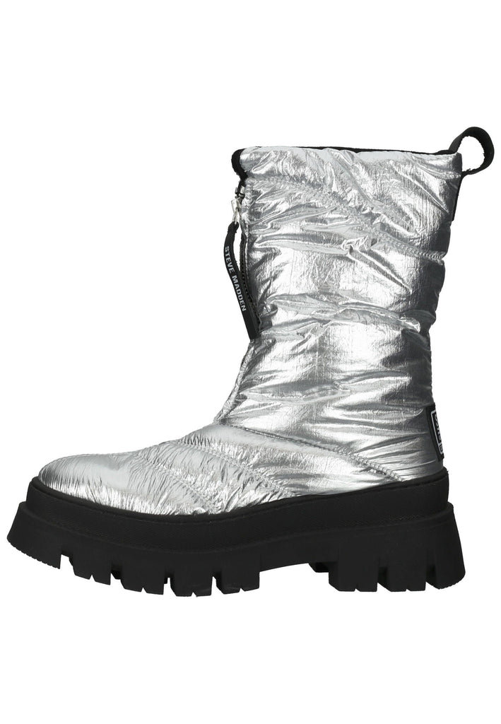 Steve Madden Stiefelette Textil Silber - surf4shoes