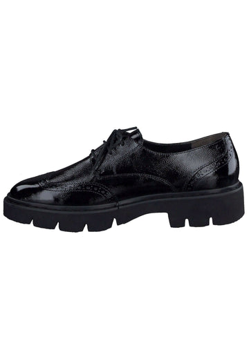 Paul Green Halbschuhe Leder Schwarz Lack - surf4shoes