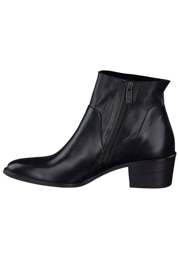 Paul Green Stiefelette Glattleder Schwarz - surf4shoes