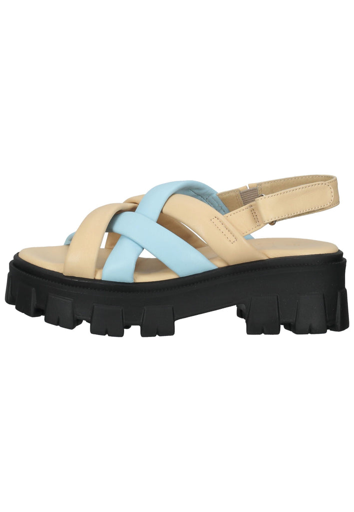 ILC Sandalen Leder Beige/Blau - surf4shoes