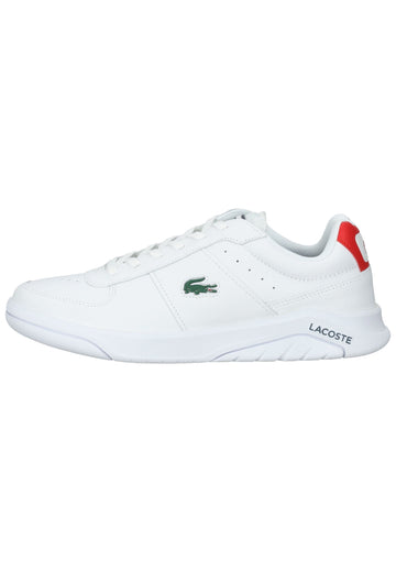 Lacoste Sneaker Leder Weiß/Rot - surf4shoes