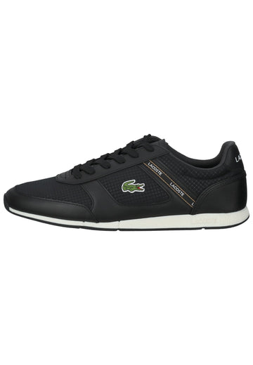 Lacoste Sneaker Leder/Textil Schwarz/Weiß - surf4shoes