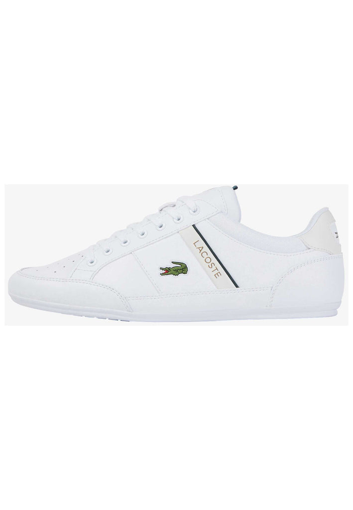 Lacoste Sneaker Leder/Textil Weiß/Beige - surf4shoes