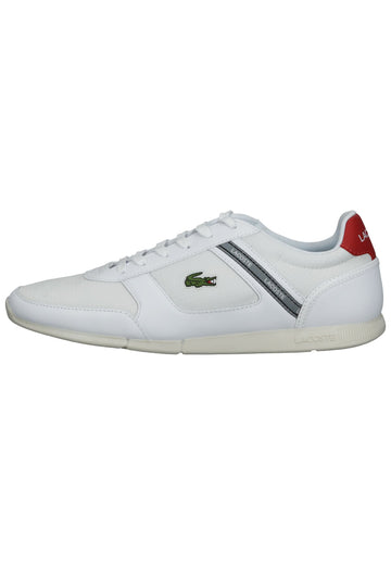 Lacoste Sneaker Leder Weiß/Rot - surf4shoes