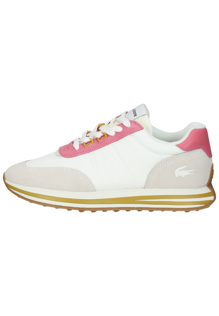 Lacoste Sneaker Leder/Textil Weiß/Pink - surf4shoes