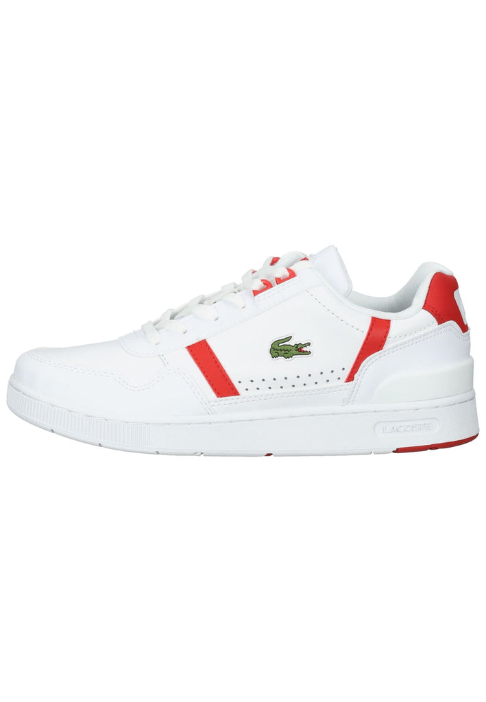 Lacoste Sneaker Leder Weiß/Rot - surf4shoes