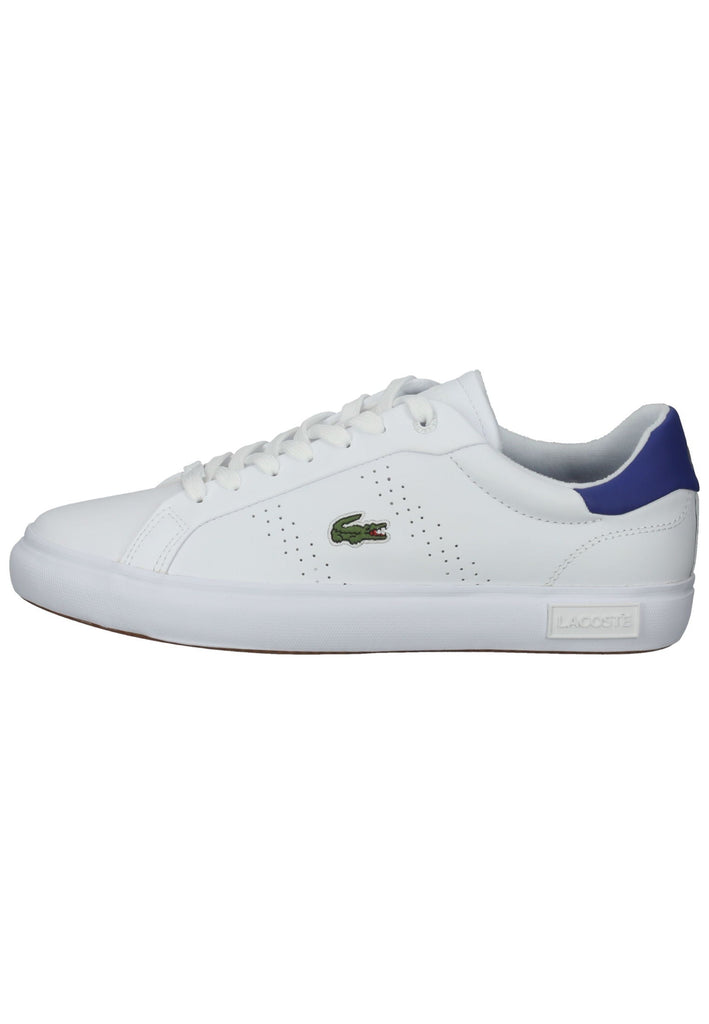 Lacoste Sneaker Leder/Textil Weiß/Blau - surf4shoes