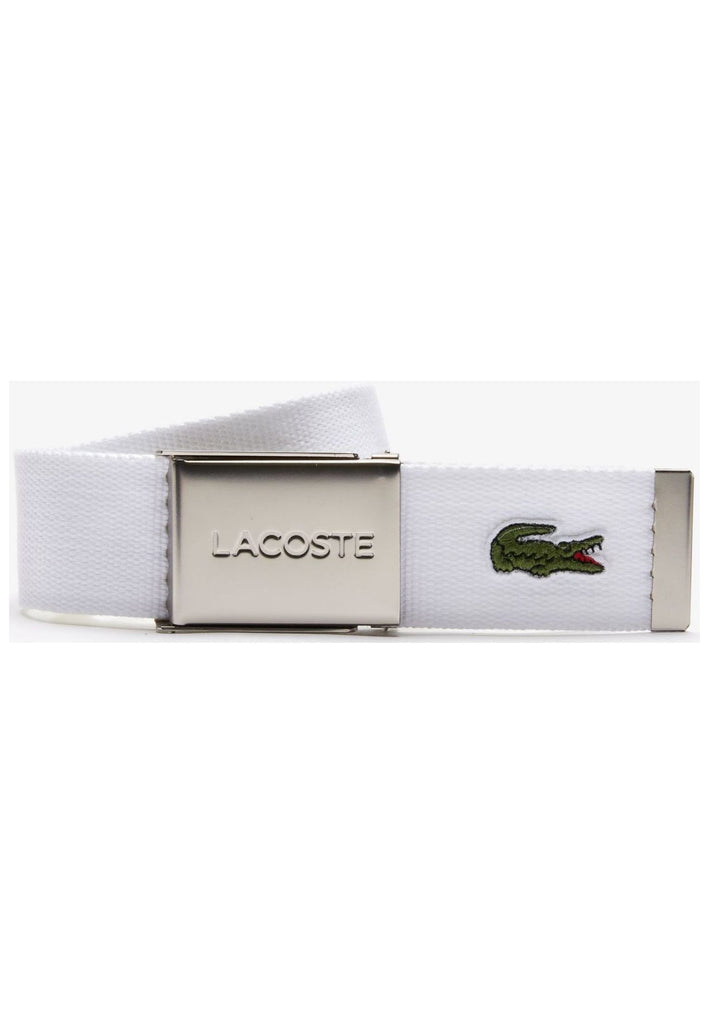 Lacoste Gürtel Textil Weiß - surf4shoes