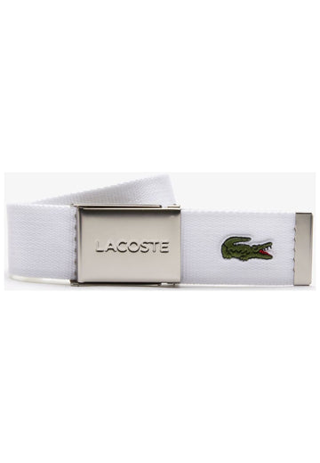 Lacoste Gürtel Textil Weiß - surf4shoes