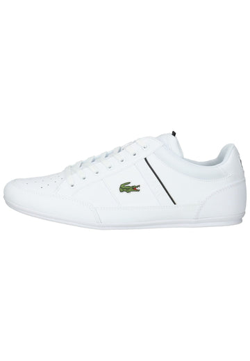 Lacoste Sneaker Lederimitat/Textil Weiß/Schwarz - surf4shoes
