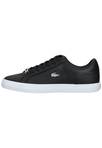 Lacoste Sneaker Leder/Textil Schwarz/Silber - surf4shoes