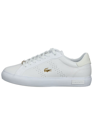 Lacoste Sneaker Leder/Textil Weiß/Gold - surf4shoes