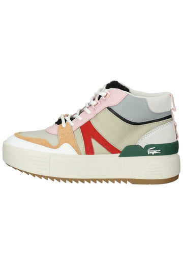 Lacoste Sneaker Leder/Textil Grau/Grün - surf4shoes