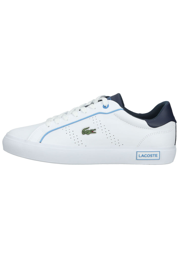 Lacoste Sneaker Leder Navy/Weiß - surf4shoes