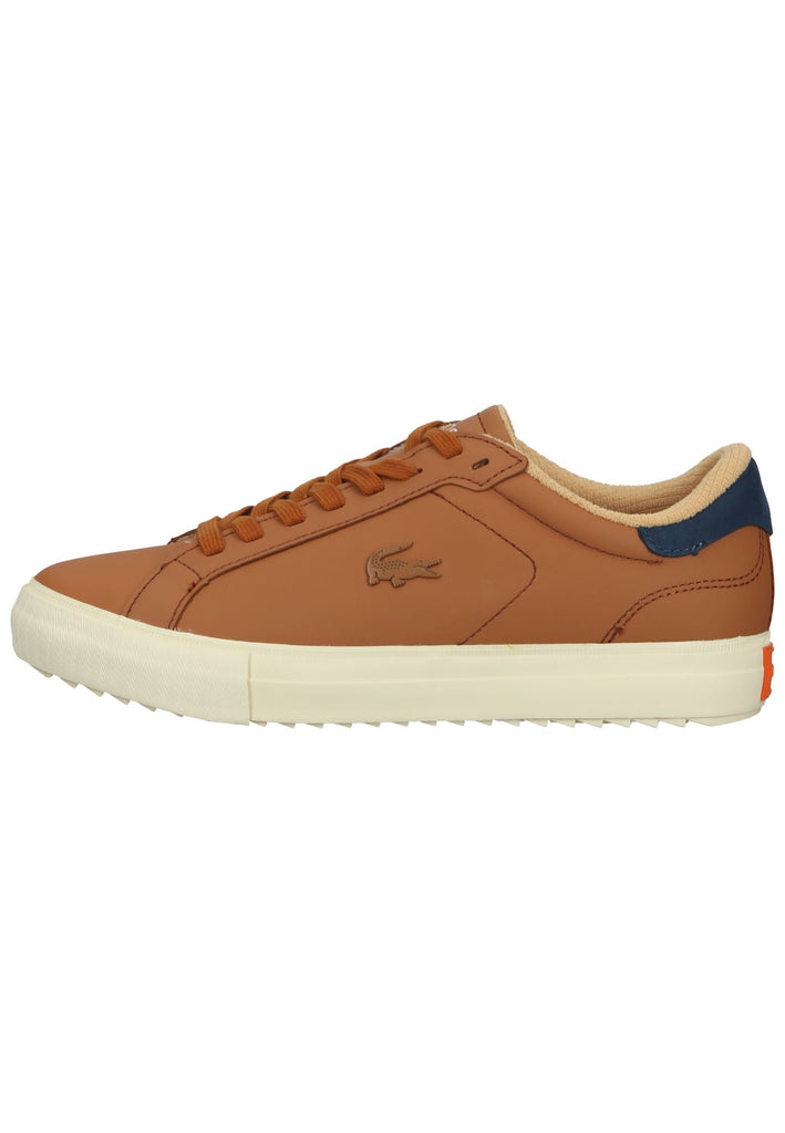 Lacoste Sneaker Leder/Textil Braun/Blau - surf4shoes