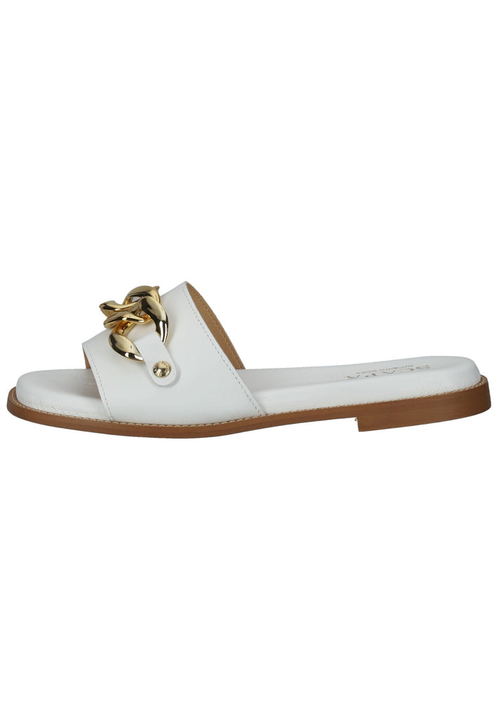Scapa Pantoletten Leder Weiß - surf4shoes