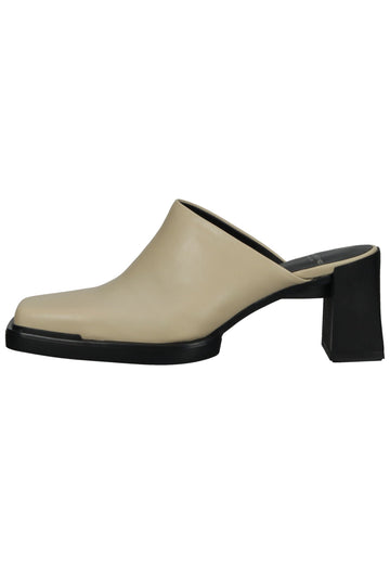 Vagabond Pantoletten Leder Beige/Schwarz - surf4shoes