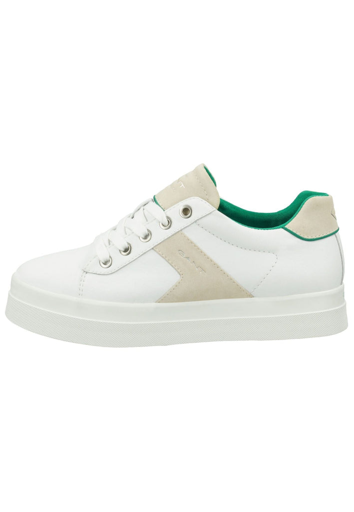 GANT Sneaker Leder Weiß/Beige - surf4shoes