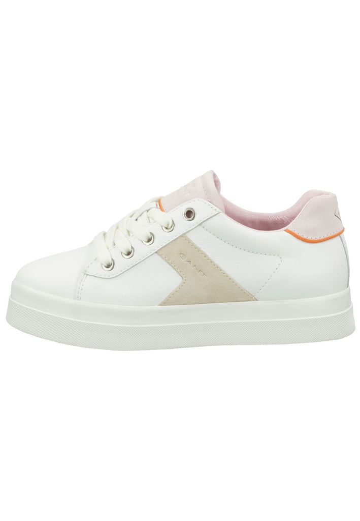 GANT Sneaker Leder Weiß/Pink - surf4shoes