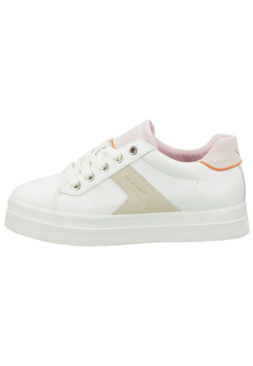 GANT Sneaker Leder Weiß/Pink - surf4shoes