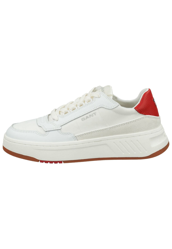 GANT Sneaker Leder Weiß/Rot - surf4shoes