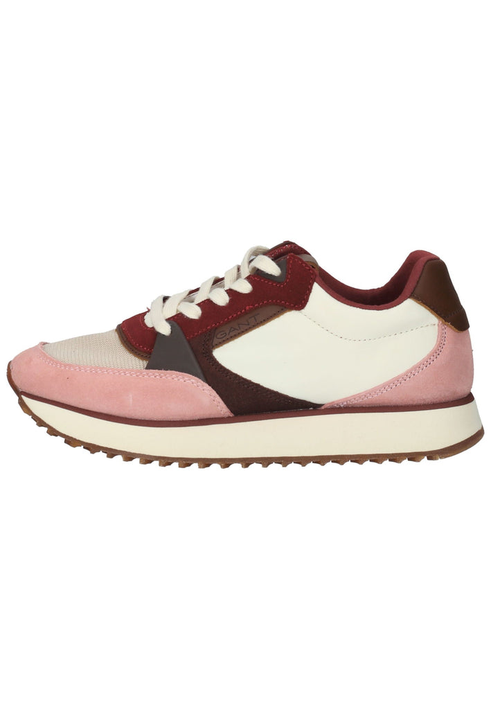 GANT Sneaker Nubukleder/Textil Rosa/Weiß - surf4shoes