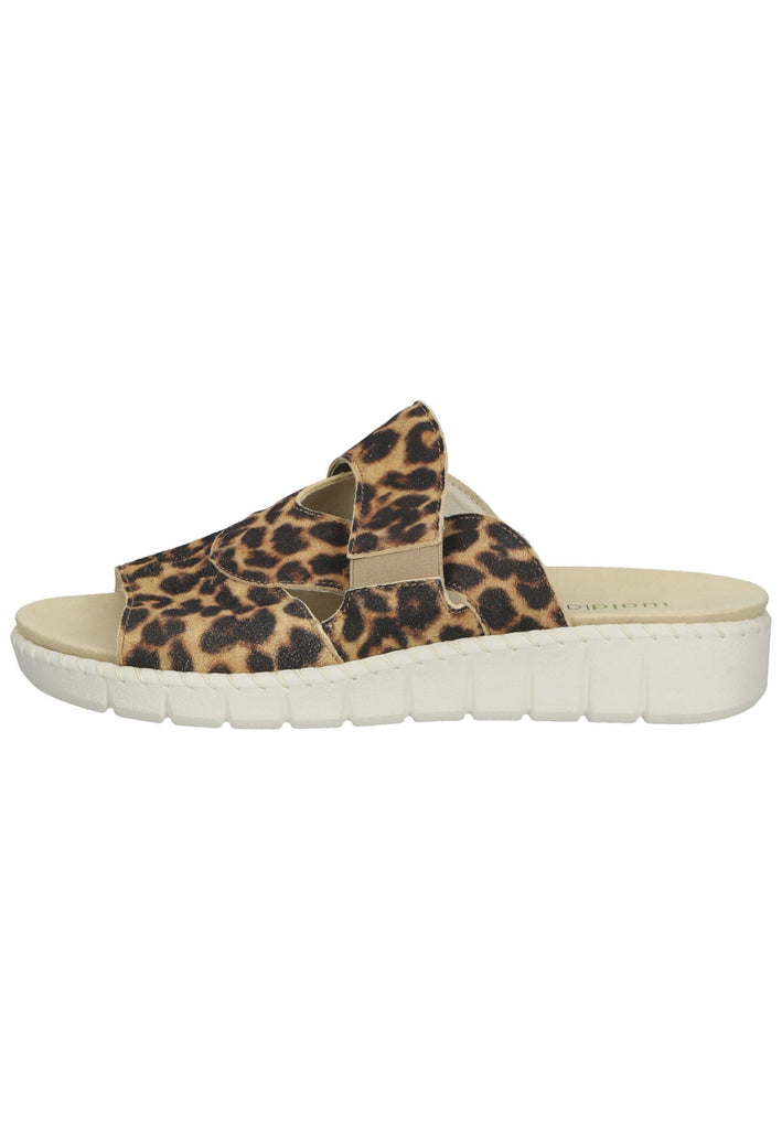 Waldläufer Pantoletten Leder Leopard - surf4shoes