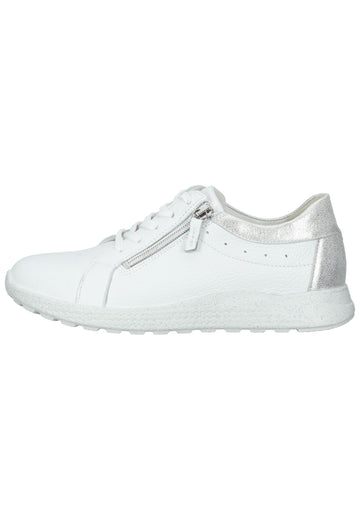Waldläufer Sneaker Leder Weiß/Silber - surf4shoes
