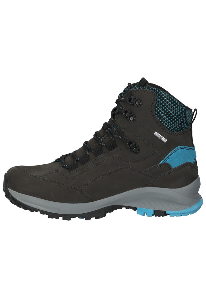 Waldläufer Wanderschuhe Leder/Textil Grau/Türkis - surf4shoes
