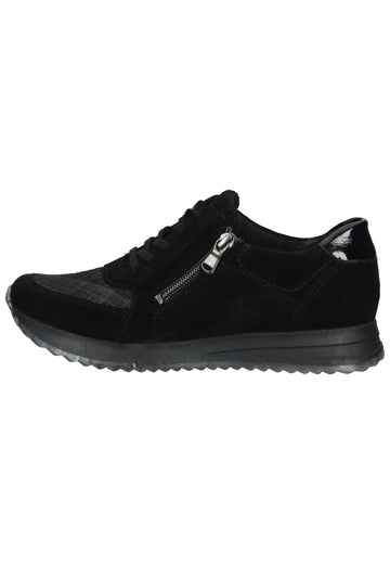 Waldläufer Halbschuhe Veloursleder/Textil Schwarz - surf4shoes