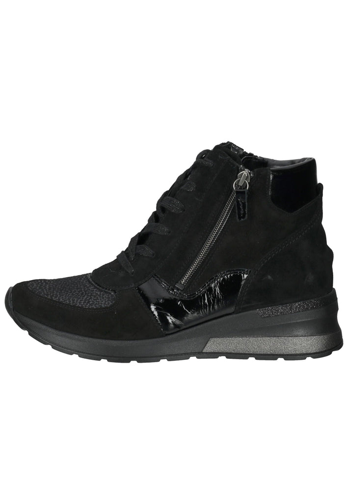Waldläufer Stiefelette Leder/Textil Schwarz - surf4shoes