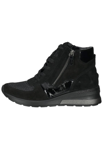 Waldläufer Stiefelette Leder/Textil Schwarz - surf4shoes