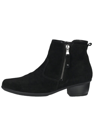 Waldläufer Stiefelette Veloursleder Schwarz Warmfutter - surf4shoes