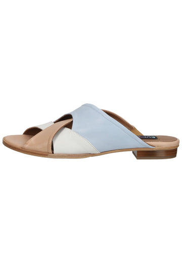 Everybody Pantoletten Leder Weiß/Blau - surf4shoes