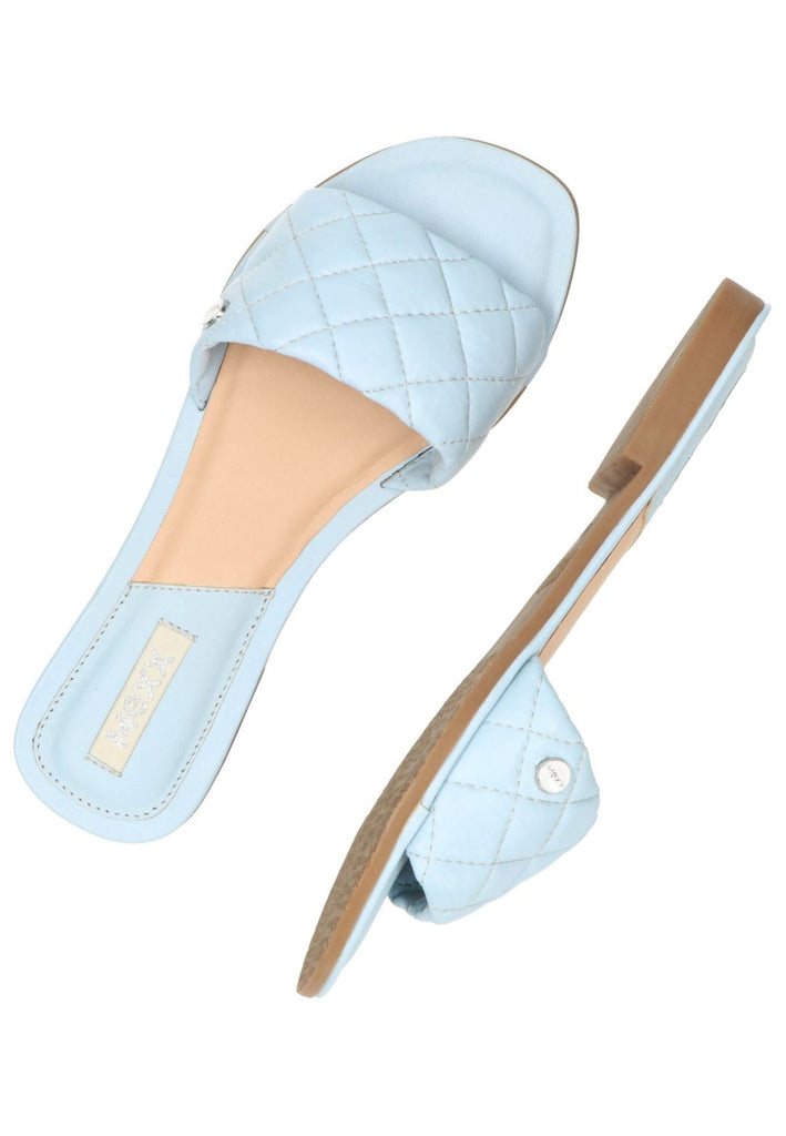 Mexx Pantoletten Leder Hellblau - surf4shoes