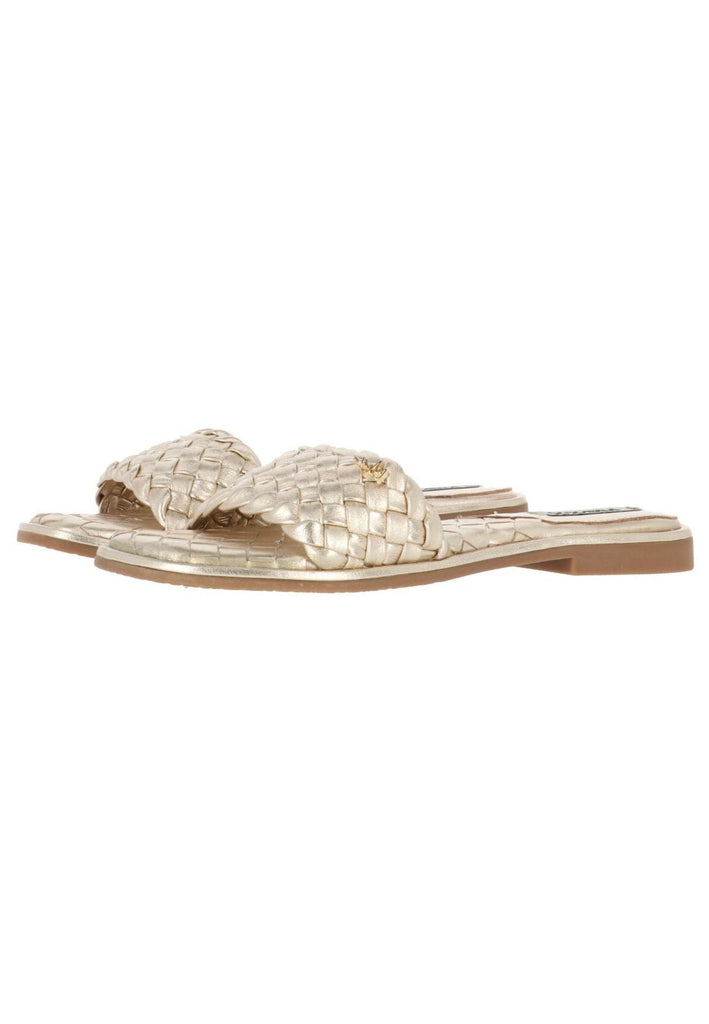 Mexx Pantoletten Leder Gold - surf4shoes