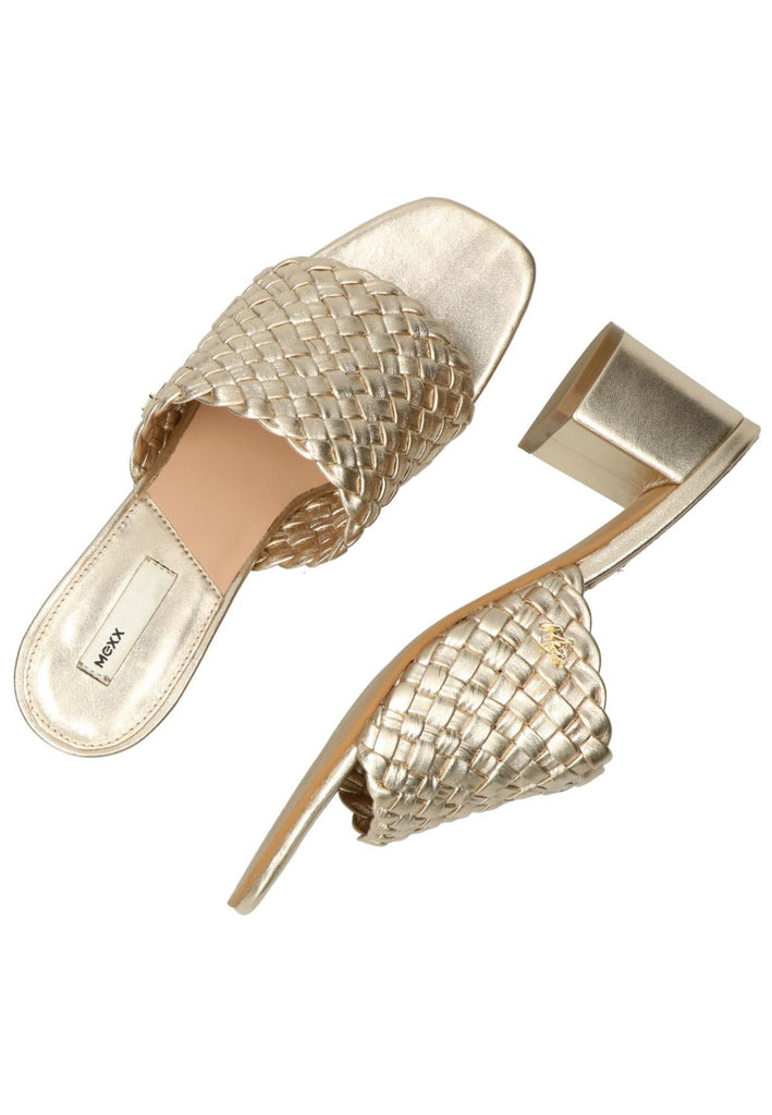 Mexx Pantoletten Leder Gold - surf4shoes