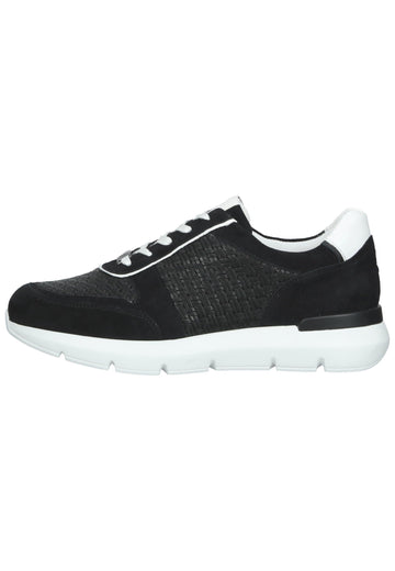 HASSIA Sneaker Leder/Textil Schwarz/Weiß - surf4shoes