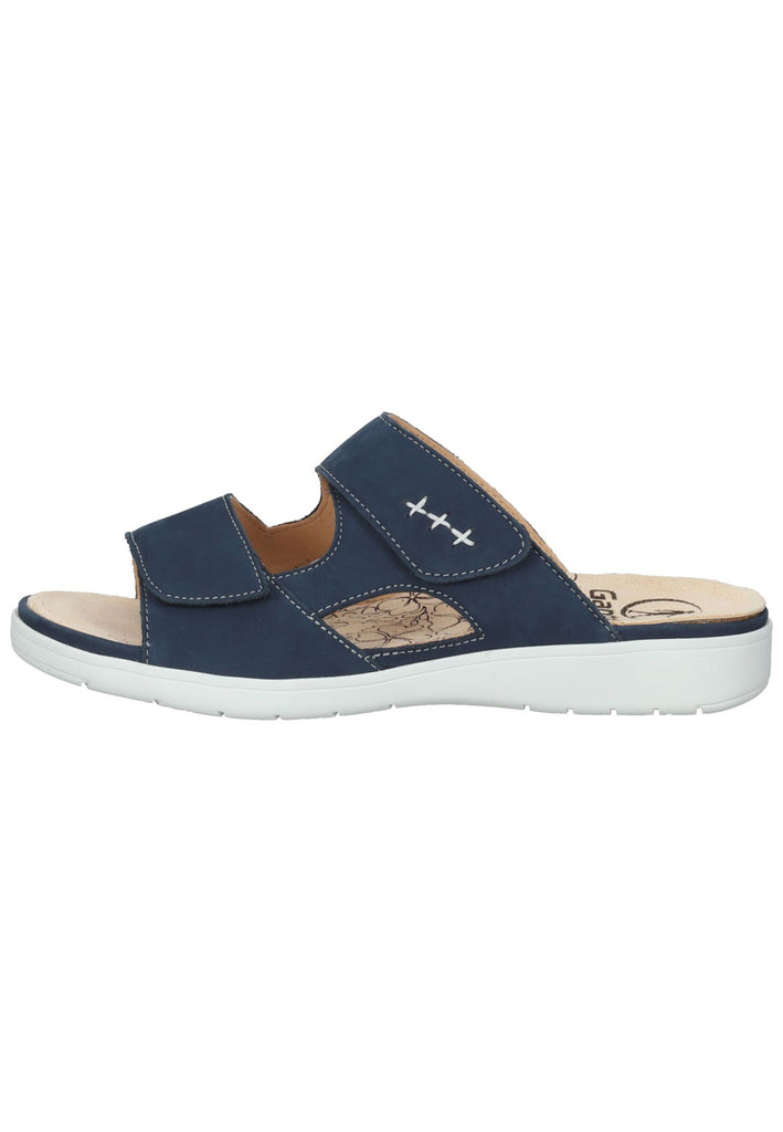 Ganter Pantoletten Nubukleder Blau - surf4shoes