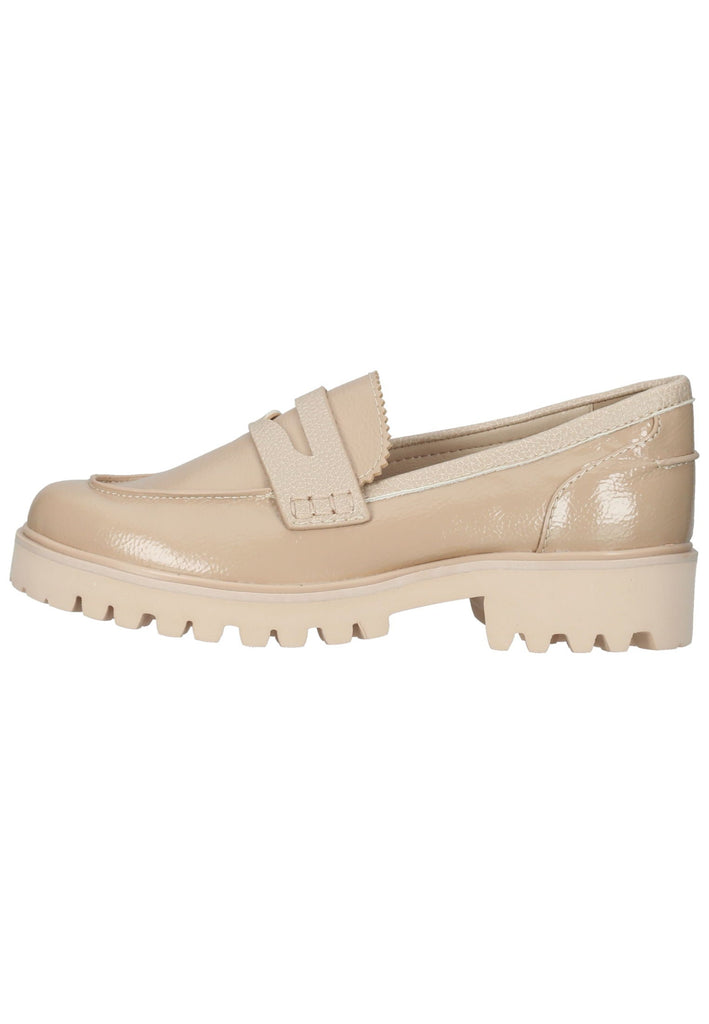 La Strada Slipper Lederimitat Beige - surf4shoes