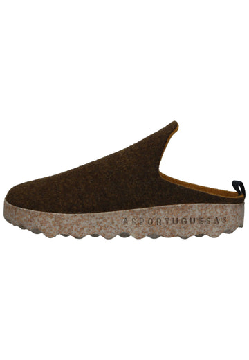 ASPORTUGUESAS Hausschuhe Filz Braun - surf4shoes