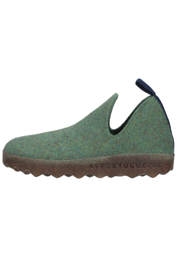 ASPORTUGUESAS Hausschuhe Filz Grün - surf4shoes