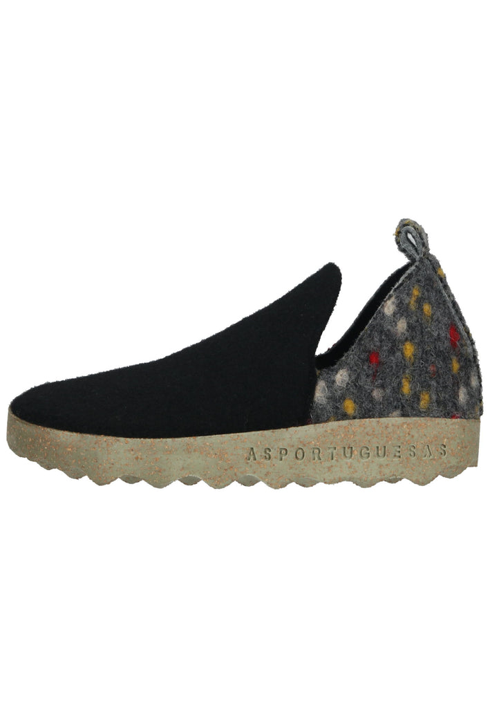 ASPORTUGUESAS Hausschuhe Filz Schwarz - surf4shoes