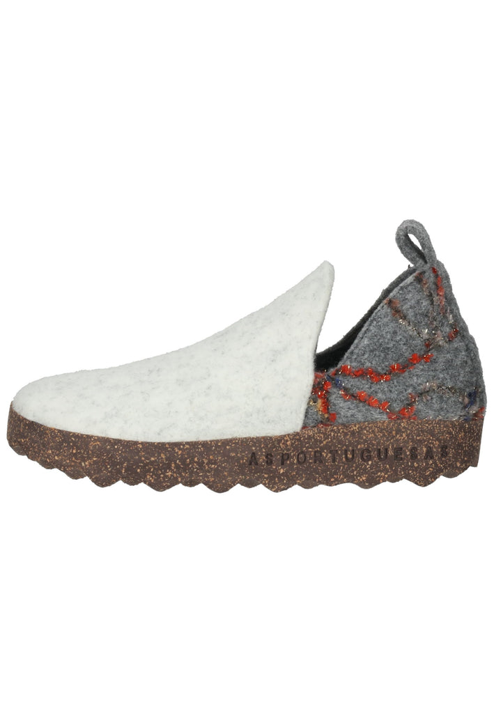 ASPORTUGUESAS Hausschuhe Filz Weiß - surf4shoes