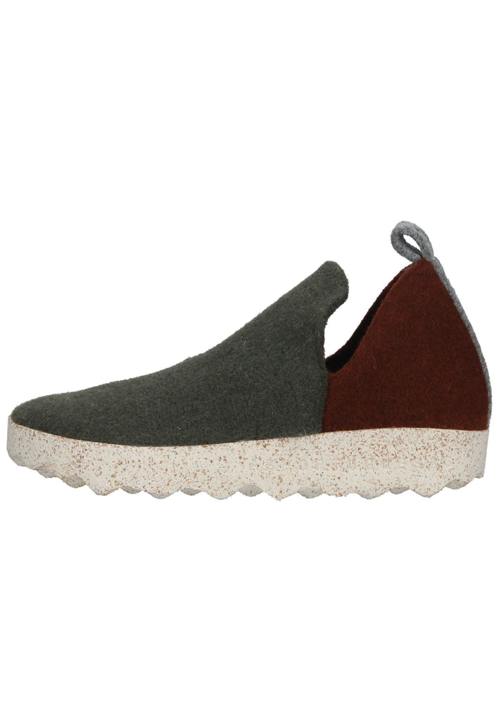 ASPORTUGUESAS Hausschuhe Filz Grün/Braun - surf4shoes
