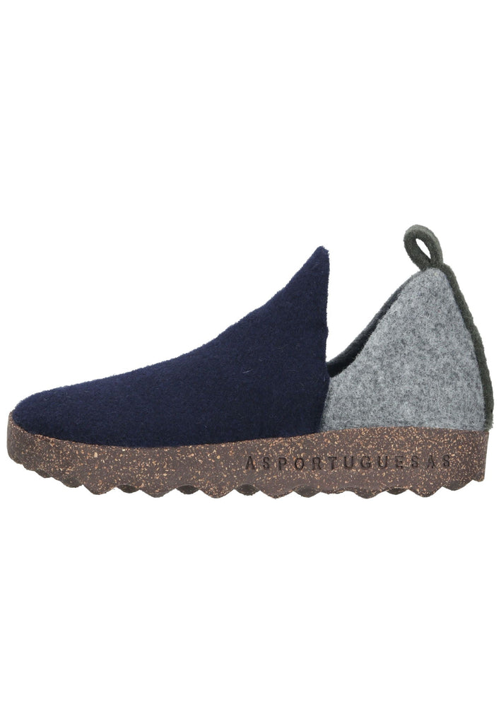 ASPORTUGUESAS Hausschuhe Textil Blau/Grau - surf4shoes