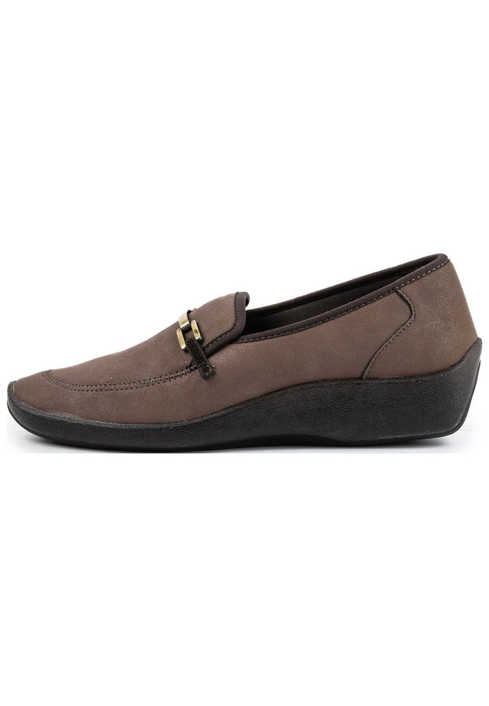 ARCOPEDICO Slipper Lederimitat Braun - surf4shoes